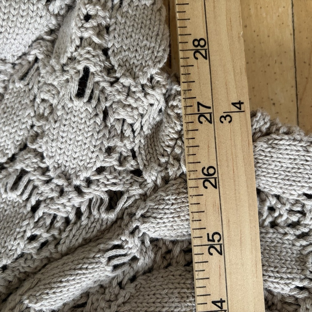 Style & Co Women's‎ Cardigan Beige Loose Knitted Size 0X Boho Cottagecore - Picture 8 of 9